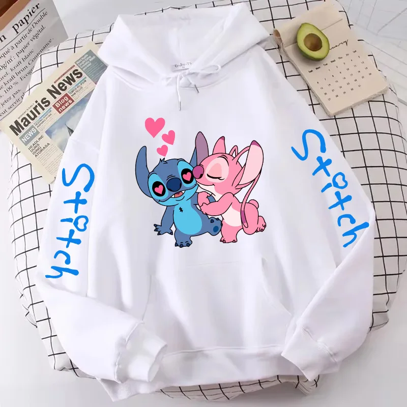 남녀공용 90 년대 힙합 릴로 스티치 후디, 하라주쿠 귀여운 애니메이션 맨투맨 만화, Y2k 고딕 스트리트웨어, 만화 후디