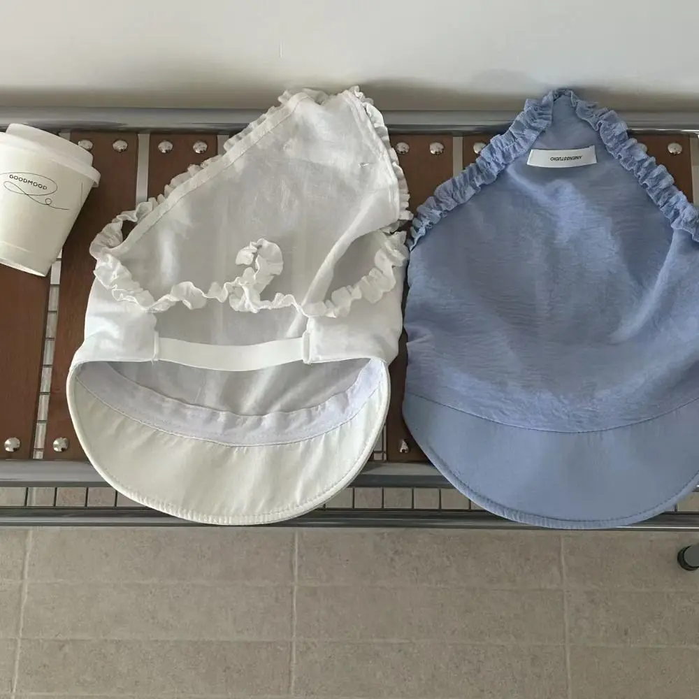 

Хлопковая кепка-тюрбан с регулировкой, защита от УФ-излучения, головной убор в корейском стиле с рюшами, популярная бейсболка для путешествий