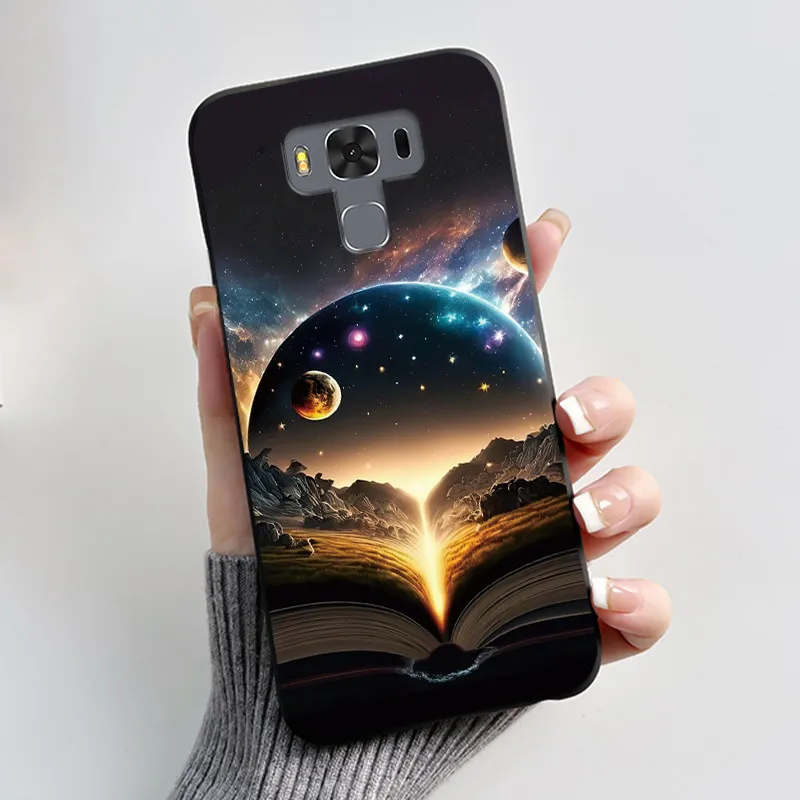 Black Case For ASUS ZenFone 3 Max ZC553KL Soft Shockproof Case New Viral Cute Pattern Shell Fashion Colorful Cover