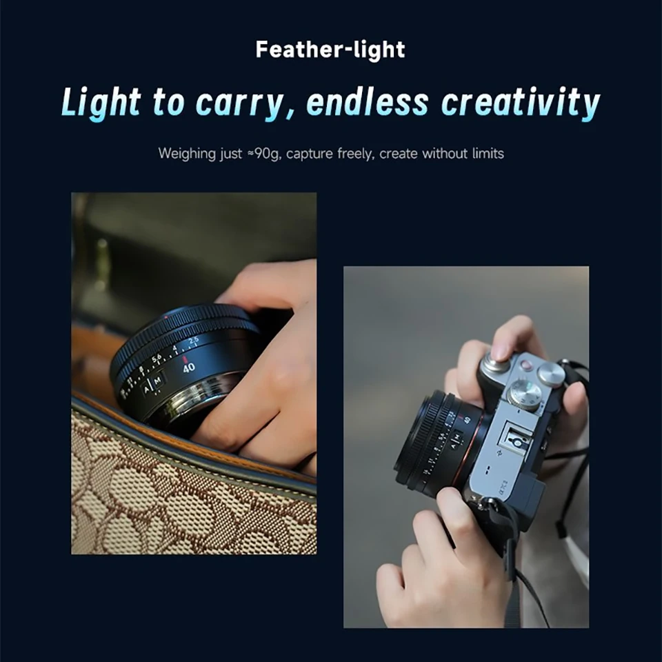 7artisans AF 40mm F2.5 Full Frame Wide Angle Auto Focus Lens Large Aperture Prime Lens for Sony A6400 Nikon Z9 Lieca L