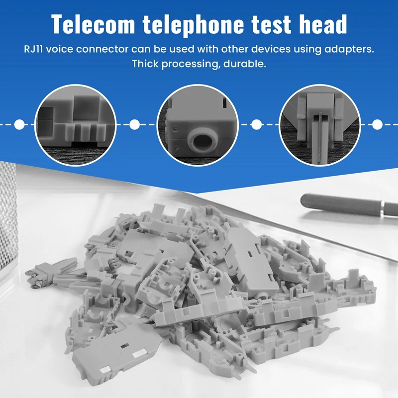 10 Stuks 110 Testkop Rj11 Voice Connector Mdf Check Telefoon Stem Voor Krone Module Telecom Patch Panel