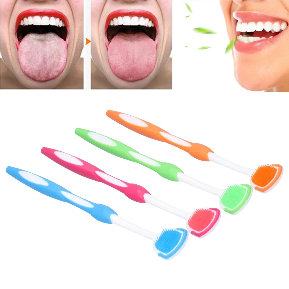 Plastic Tongue Scraper Portable Travel Tongue Brush Cleaner Curved Shape Lightweight Freshen Breath Tongue Scraper For Oral Care