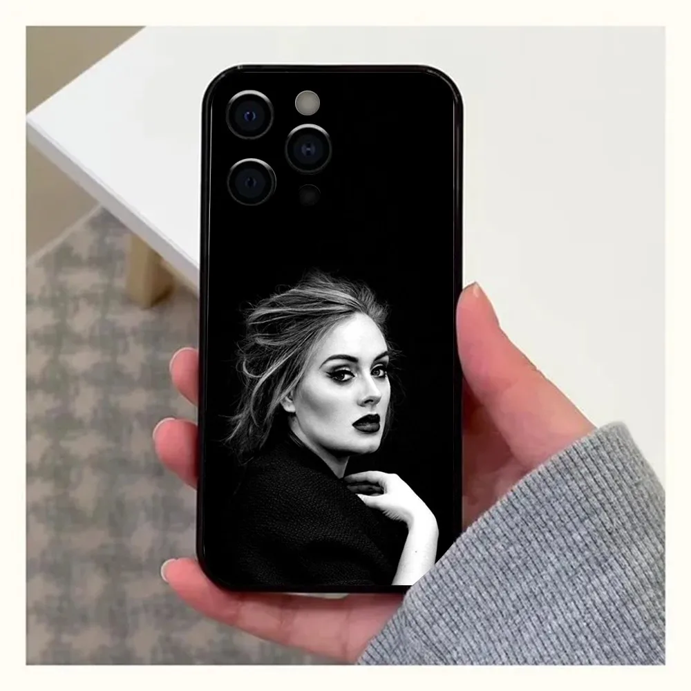 Singer A-Adele-E Phone Case For Apple iPhone 15,14,13,12,11,Pro,X,XS,Max,XR,Plus,Mini Soft Black Cover