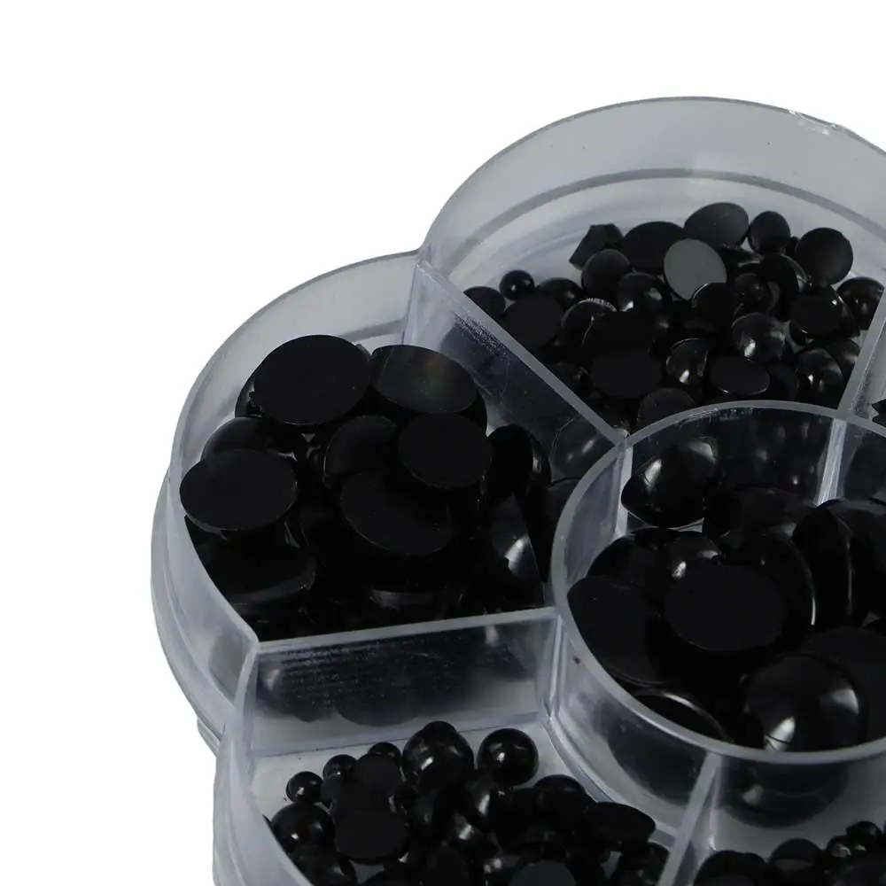 장난감 눈 DIY 재미있는 봉제 안전 눈 둥근 평평한 검은 눈 플라스틱 눈 인형 액세서리 곰 눈