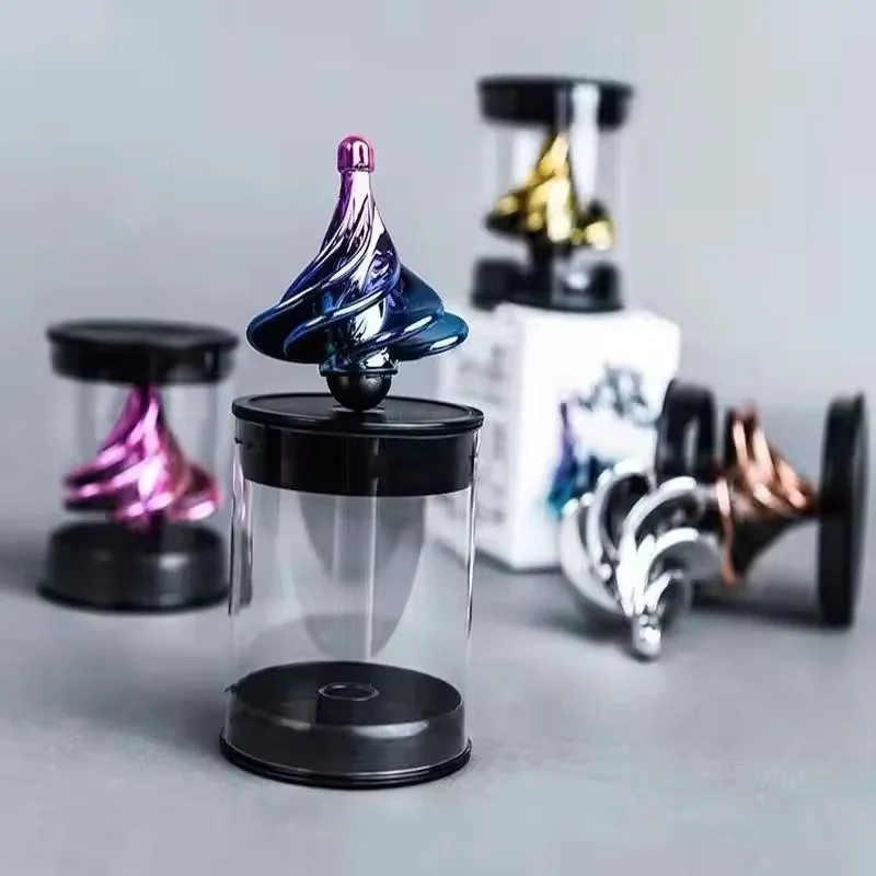 ของเล่นตั้งโต๊ะหมุนได้ ลมเป่าหมุนได้ - ฟิดเจ็ตสปินเนอร์ ของเล่นคลายเครียดสำหรับผู้ใหญ่และเด็ก ของขวัญวันเกิด/คริสต์มาส