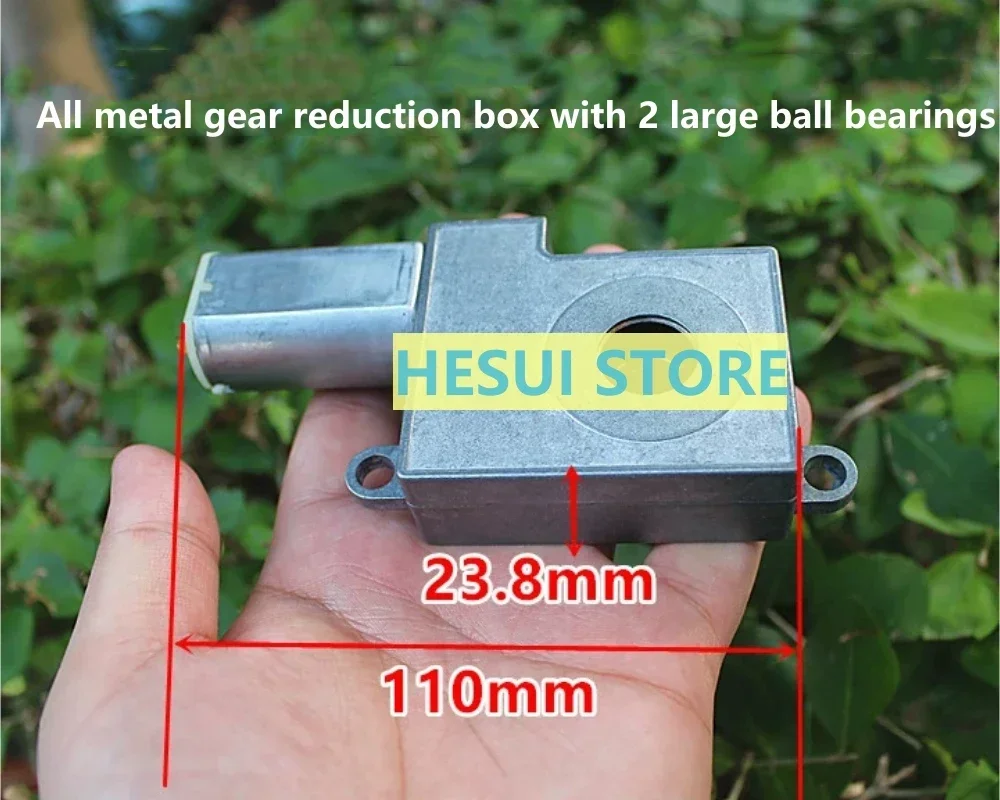 Through hole shaft fingerprint lock reducer DC motor low noise power distance 5-12V