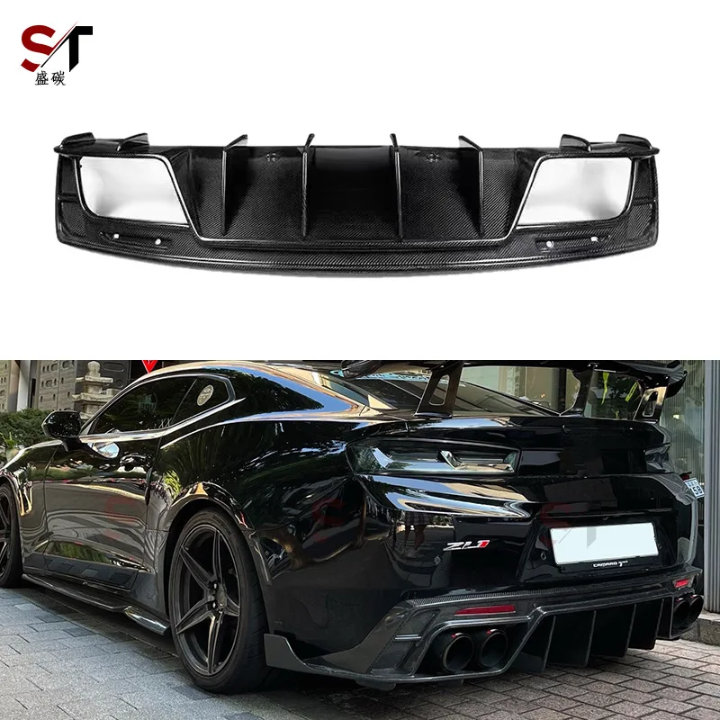 

Suitable for Chevrolet Camaro Hornet Carbon Fiber Rear Lip Rear Bumper Diffuser Retrofit Blade Tail Lip