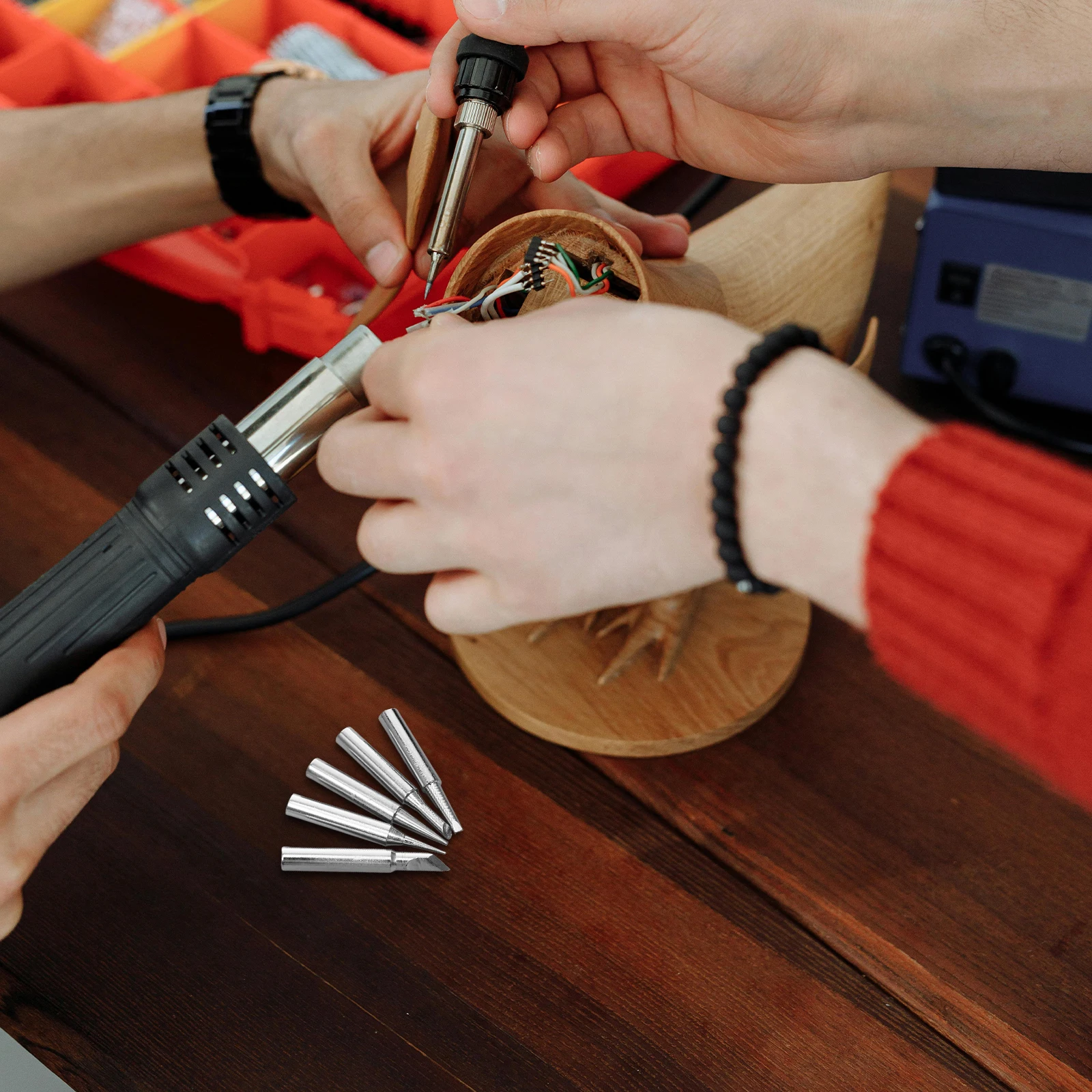 

5Pcs Soldering Iron Tip Set Replacement Durable Tips for Welding Tool Assorted High Precision Control Soldering Station