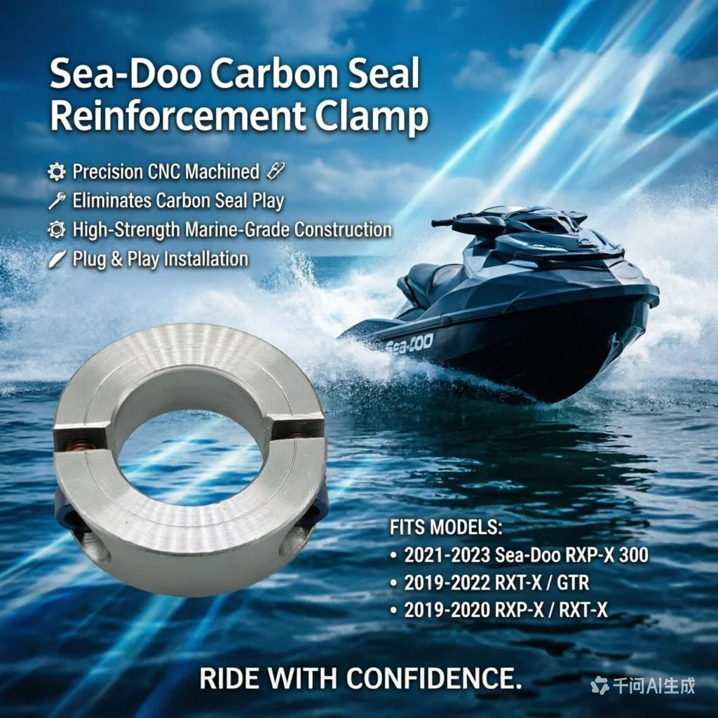 

For Sea-Doo Carbon Seal Reinforcement Clamp – Fits 2019-2023 RXP-X, RXT-X, GTR, & 2021-2023 RXP-X 300