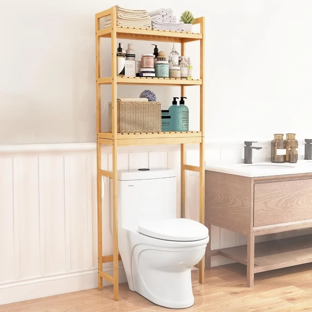 Elegant Bathroom Space Saver Shelf | Universal Bathroom Over Toilet Storage Cabinet | Fits All Toilets | Easy Assembly Over