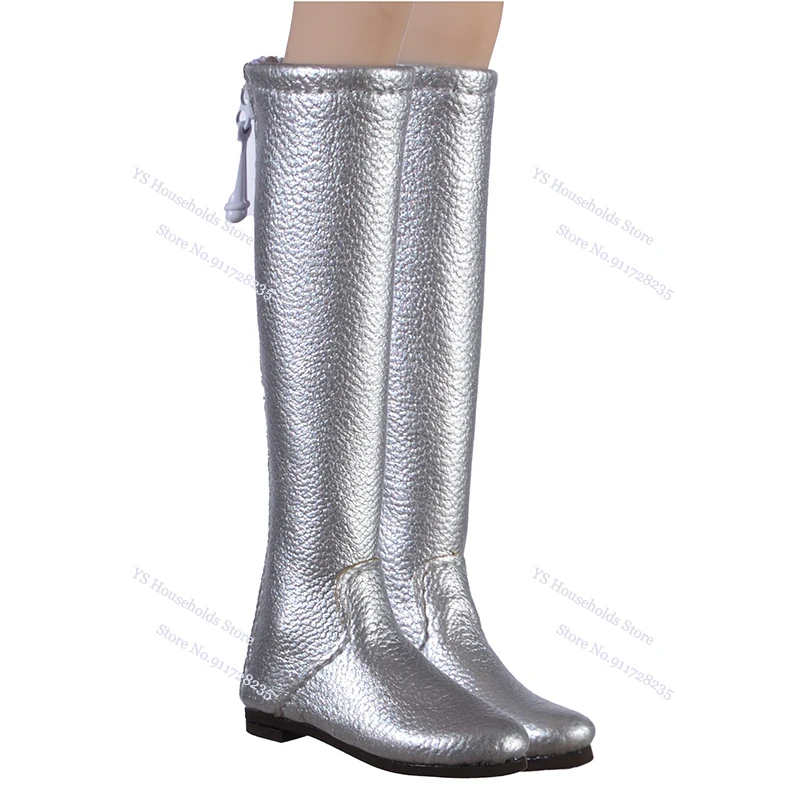 1/6 Vrouwelijke Soldaat Platte Bodem Mid-buis Lange Buis Laarzen Mode Schoenen Speelgoed Accessoire Voor 12 "2B Zus Politieagente Figuur Cos