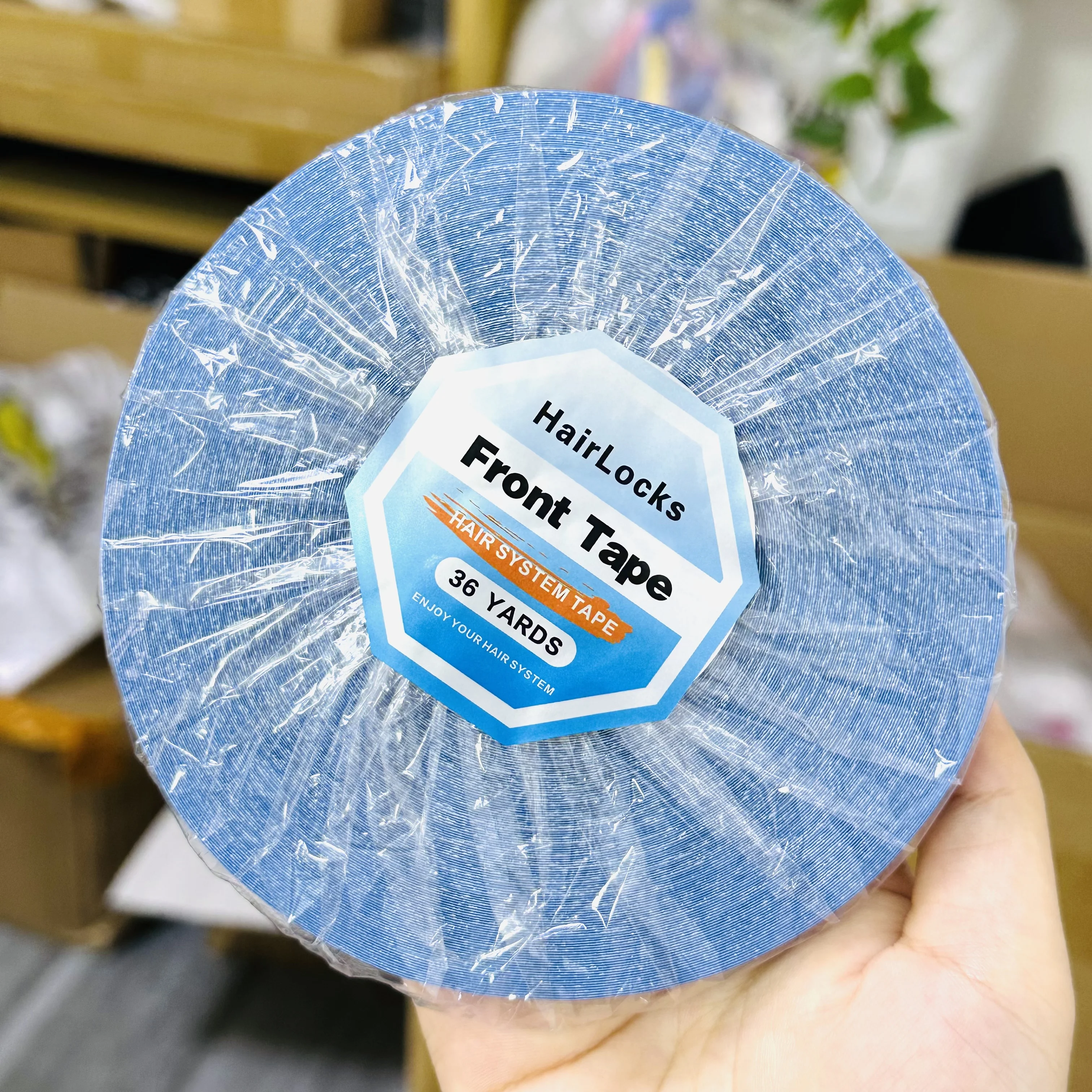 

Суперклейкая синяя лента 0,8 см x 36 ярдов, двусторонняя клейкая лента для наращивания волос, кружевных париков, накладок, фронтальная лента