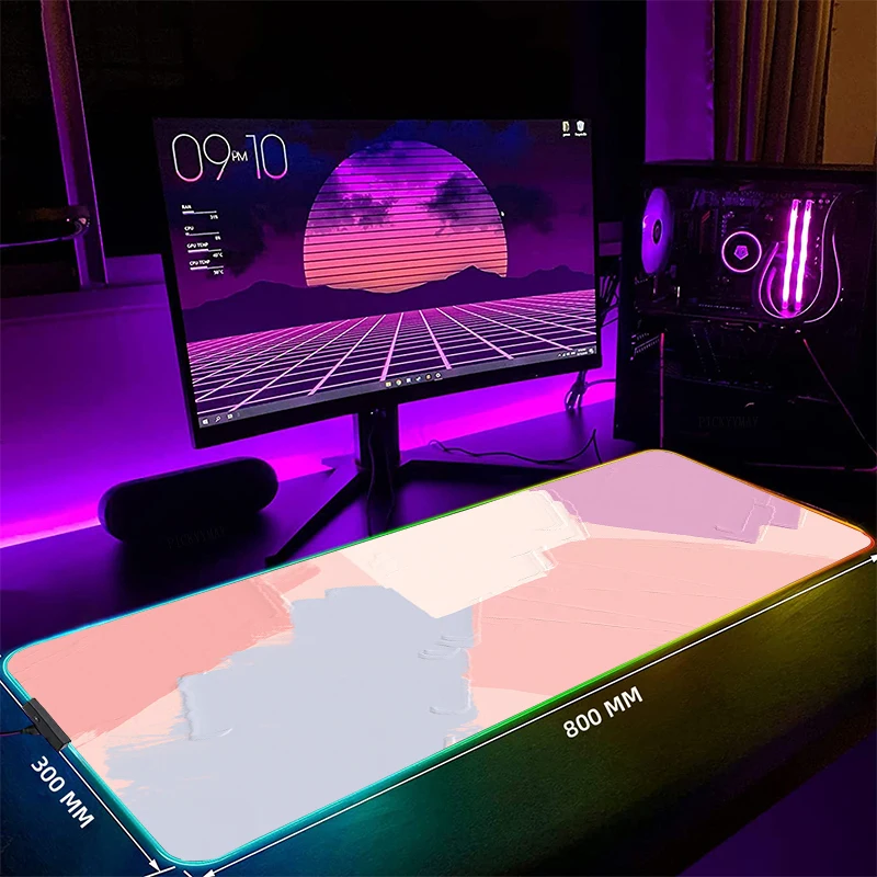 

Большой цветной RGB коврик для мыши XXL, игровой коврик для мыши, светодиодный коврик для мыши, геймерские коврики для мыши, светящиеся коврики для стола, настольные коврики с подсветкой