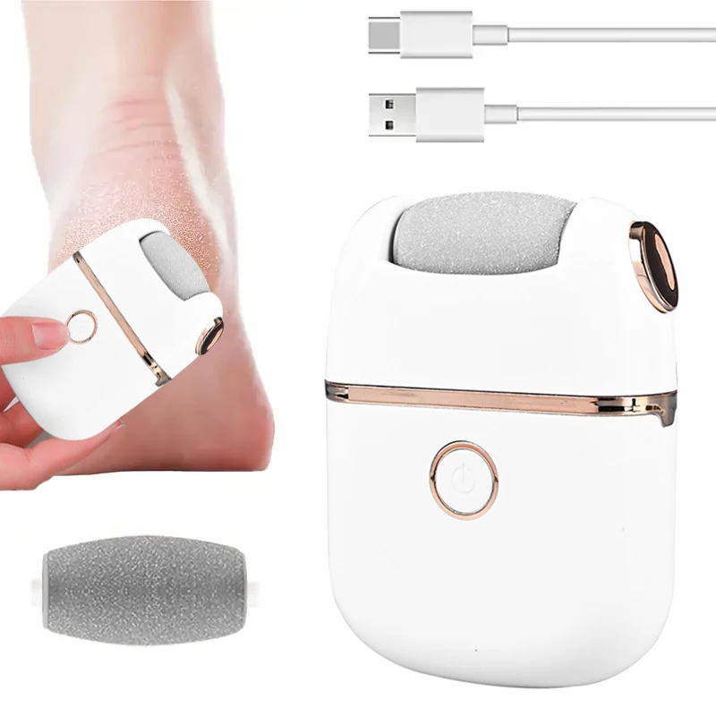 Moedor elétrico de pés, ferramenta de cuidados com os pés para remover pele morta e calosidades, máquina recarregável de cuidados com o calcanhar e pedicure
