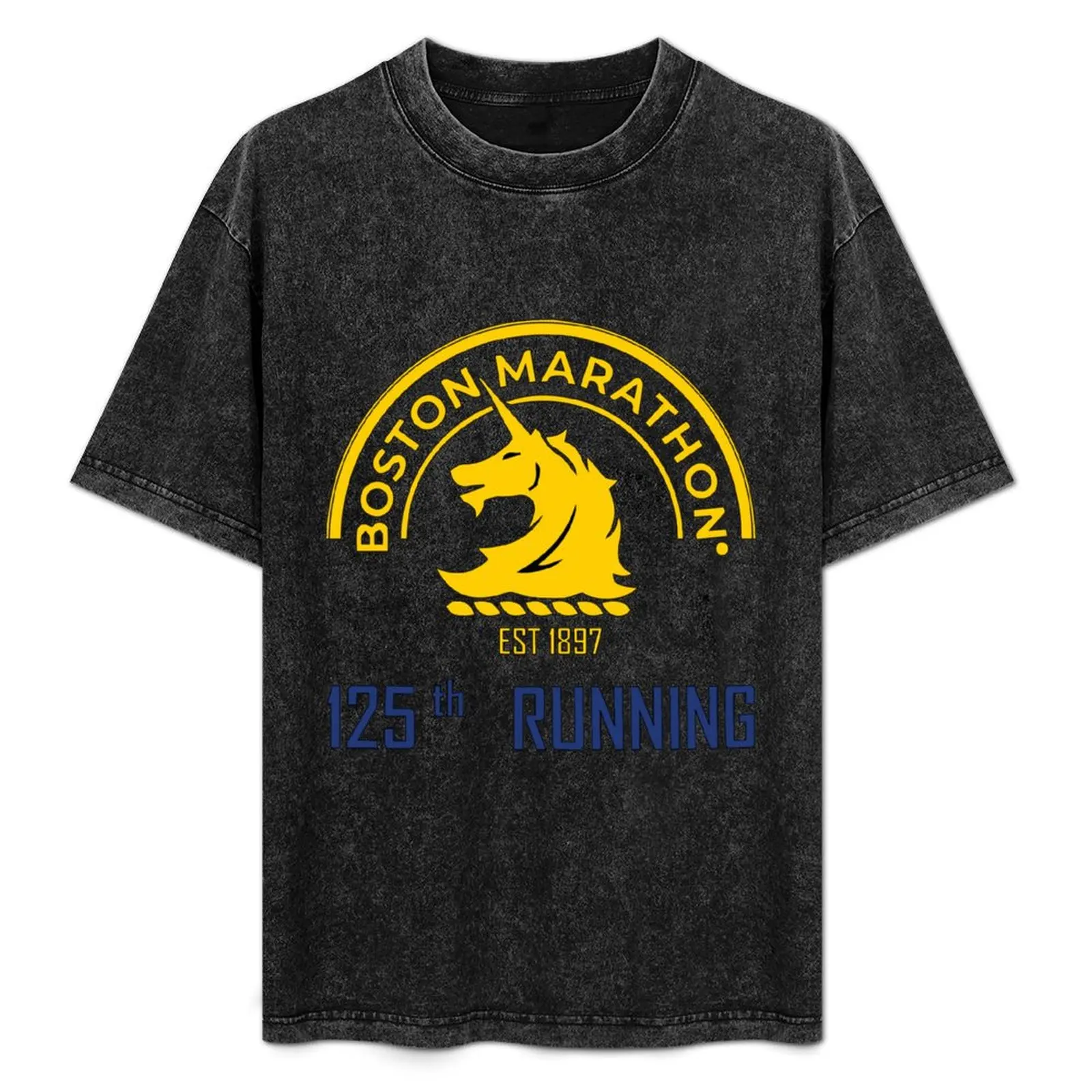 

Boston marathon 125th running T-Shirt cute clothes customizeds plus size clothes plus size tops t shirts for men cotton