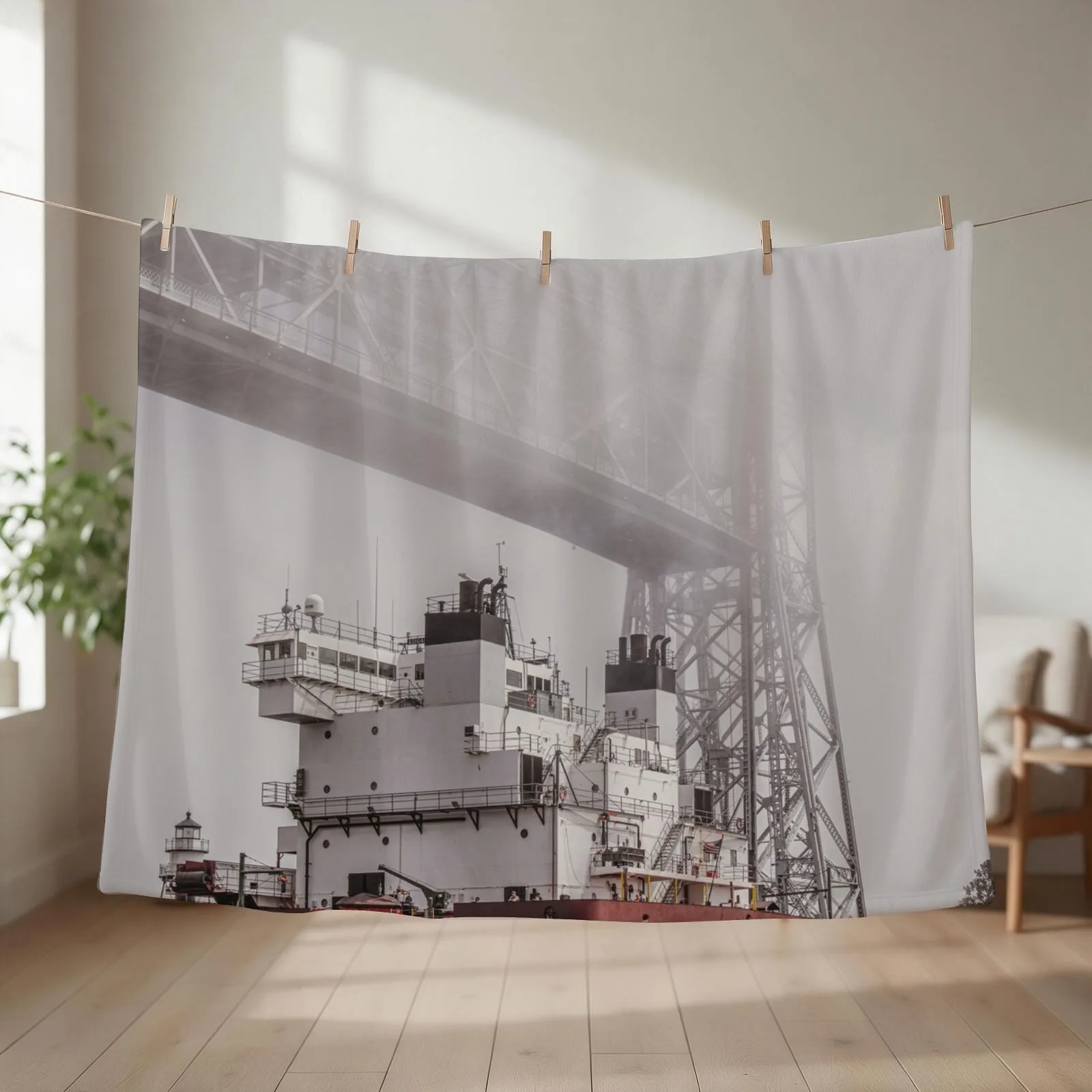 Ship Under the Bridge Throw Blanket valentine gift ideas manga Camping Blankets For Sofas Blankets