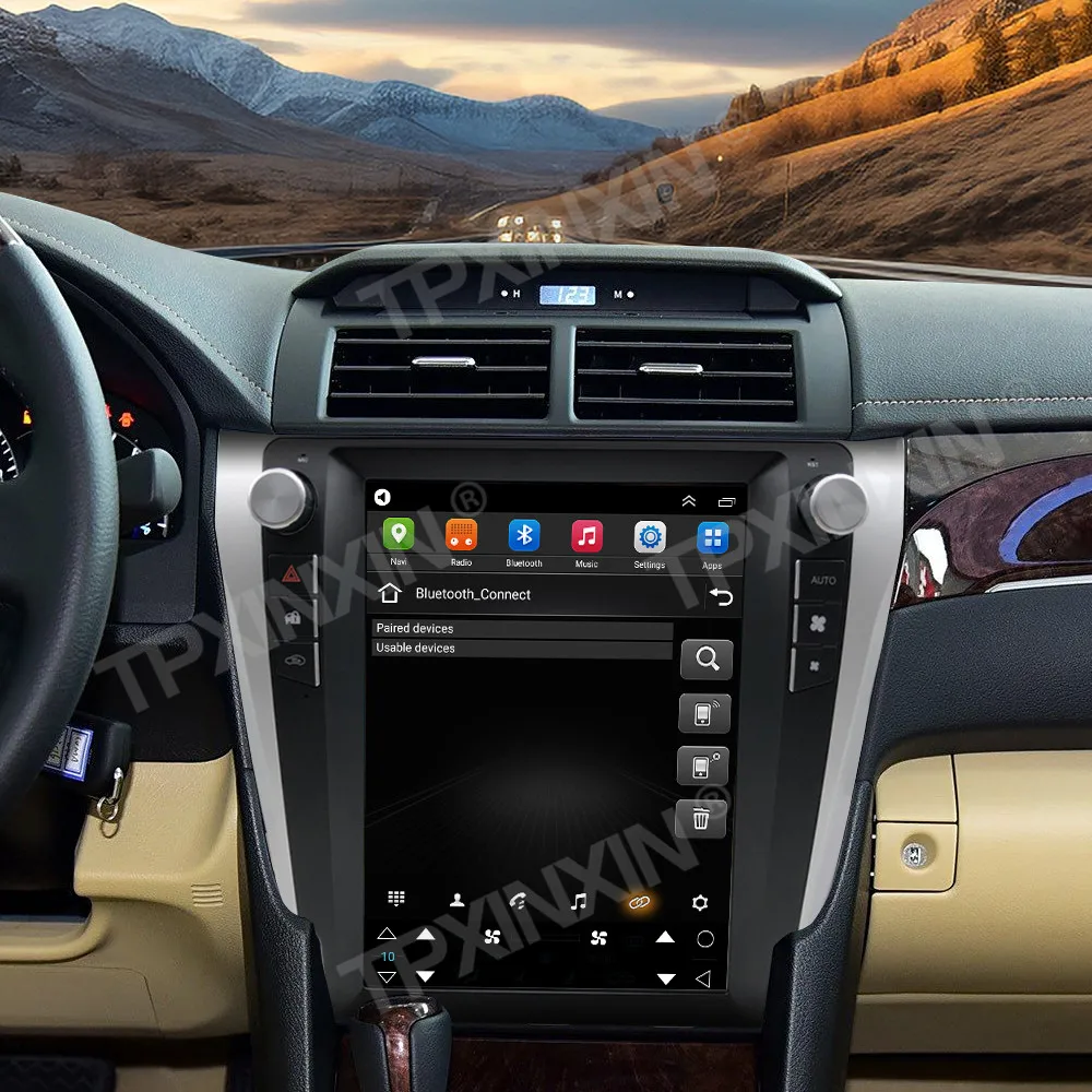 12.1 "راديو السيارة لتويوتا كامري 2012-2017 سيارة الوسائط المتعددة مشغل فيديو ستيريو السيارات الملاحة Carplay رئيس وحدة شاشة أندرويد