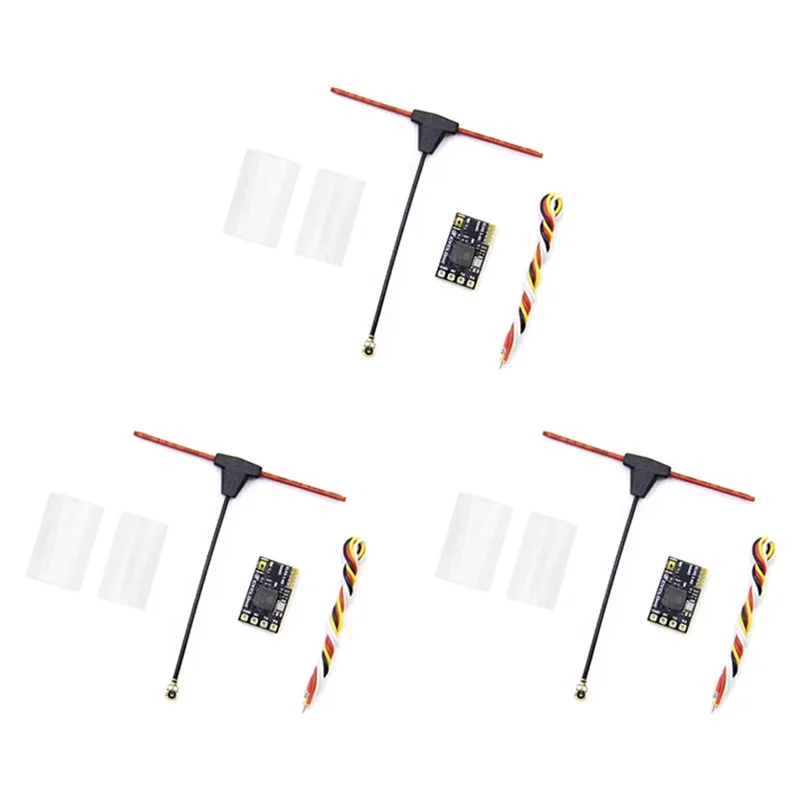 Practical-3PCS ELRS Receiver 2.4Ghz NANO Expresslrs Receiver CRSF With T-Type Antenna For RC FPV Traversing Drones Parts