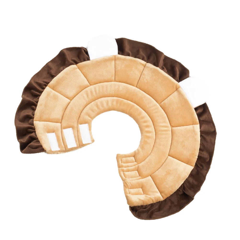 

Lion Shape Pet Recovery Collar For Dog Puppy Anti-Scratch Protective Cloth Collar Adjustable 20-23Cm Neck Circular Dog