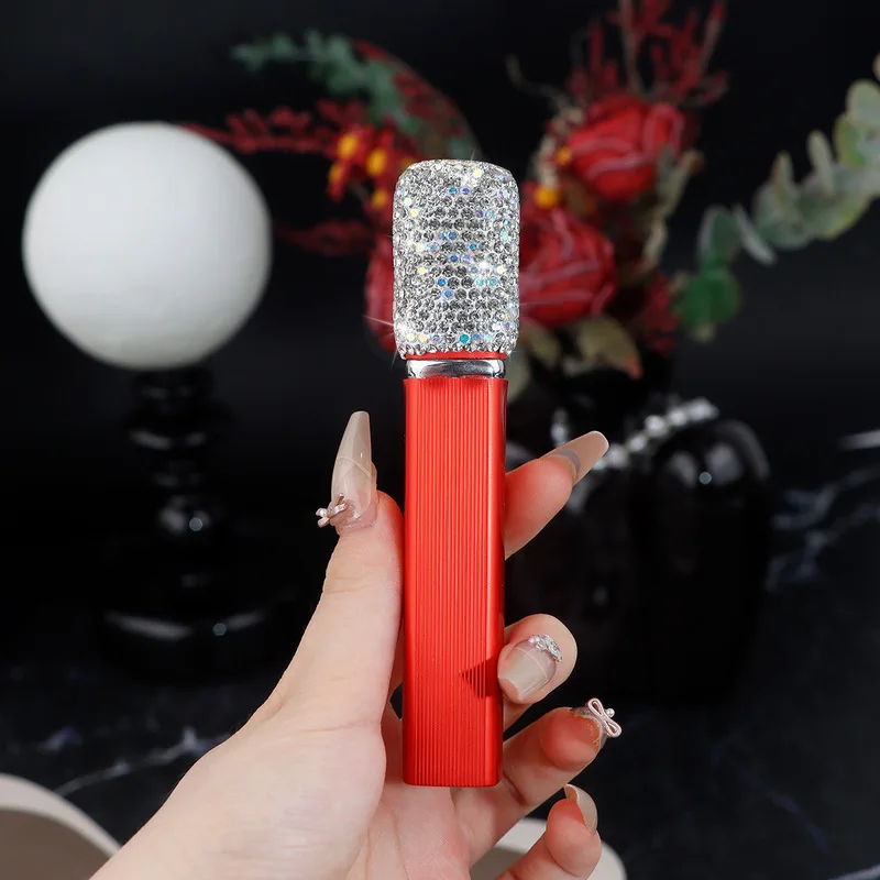 Red Perfume Spray Bottle With Rhinestones, Portable Travel Dispenser, Empty Bottle, Mini Perfume Bottle, Spray Bottle, 12ml