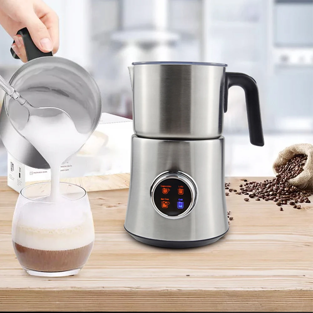 900ML Multi-function Electric Milk Frother Hot and Cold Doubles For Making Latte Cappuccino Coffee Chocolate Rapid Foaming