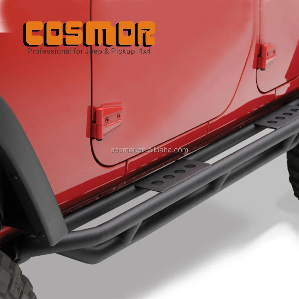 Steel 3 Tubes Side Step For Jeep Wrangler 2007-2017 4 Door