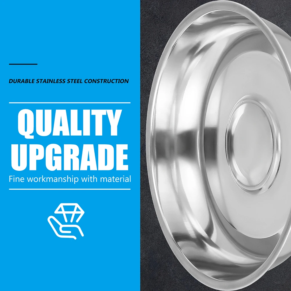 

2pcs Stainless Steel Food Covers Household Steak Covers Oil Resistant Protective Kitchen Tools Round Dome Dish Hood Cover Set