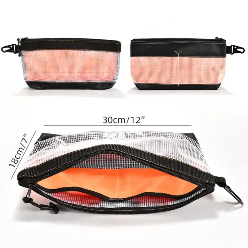 652F Static Proof Transparent Tool Bag Waterproof Oxford Smooth Zipper Portable Use