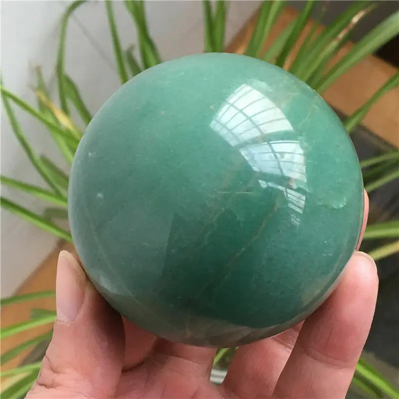 50-60mm Natural Green Aventurine Gem Stones Round Ball Crystal Healing Sphere