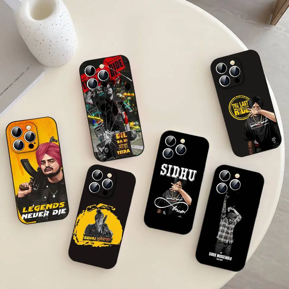 Funda de Silicona con Diseño del Rapero Indio Sidhu Moose Wala para iPhone 17 Pro, 15, 13, 14, 16, 11, 12 Pro Max, 7, 8 Plus, XR, XS, X, SE