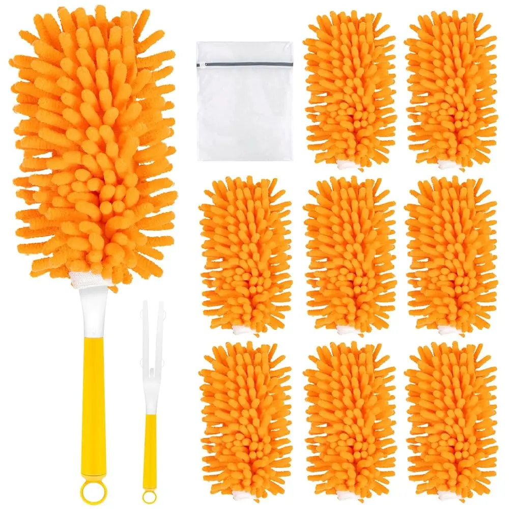 

8 Pack Dusters for Swiffer - Reusable Duster Refill Compatible with Swiffer, 360 Heavy Duty Dusters Refills (Include 1 Handl