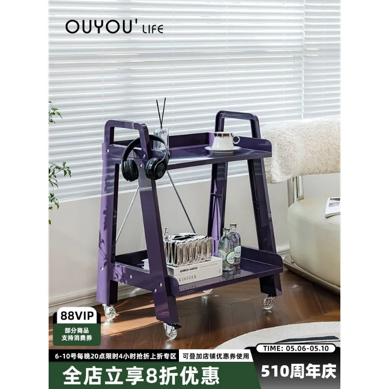 Shelf designer home sofa edge several Internet celebrities transparent storage trolley