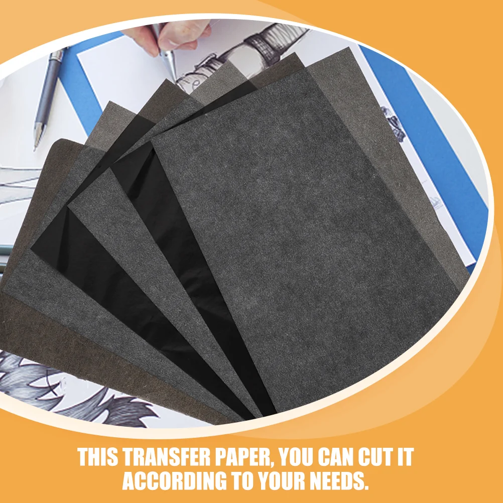 50 Pcs Graphite Carbon Paper Copy for Tracing Fabric Single Sided Transfer Drawing