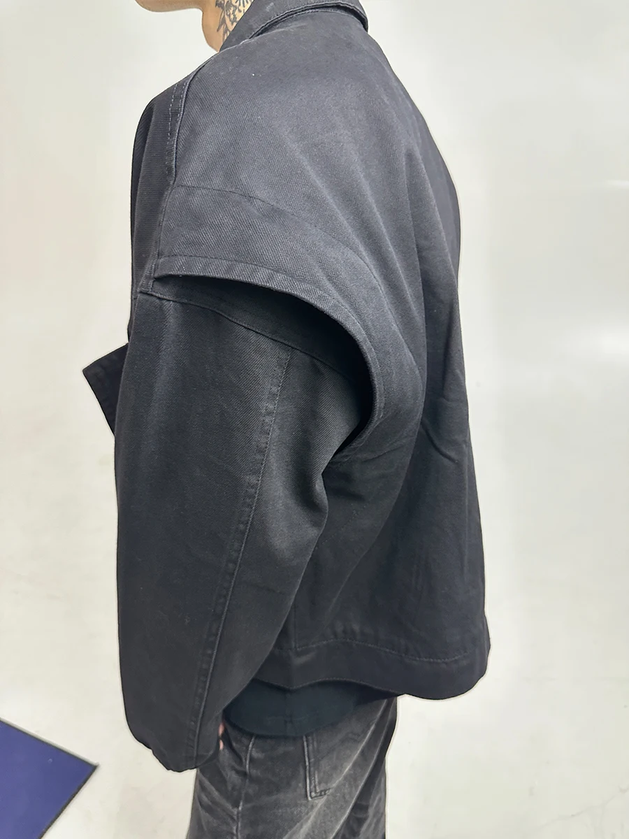 

BRG AW 3D Large ket ort Wide Waed Zipper Jaet Outerwear Youth Faion Autumn Winter Loose Fit Travel Casual