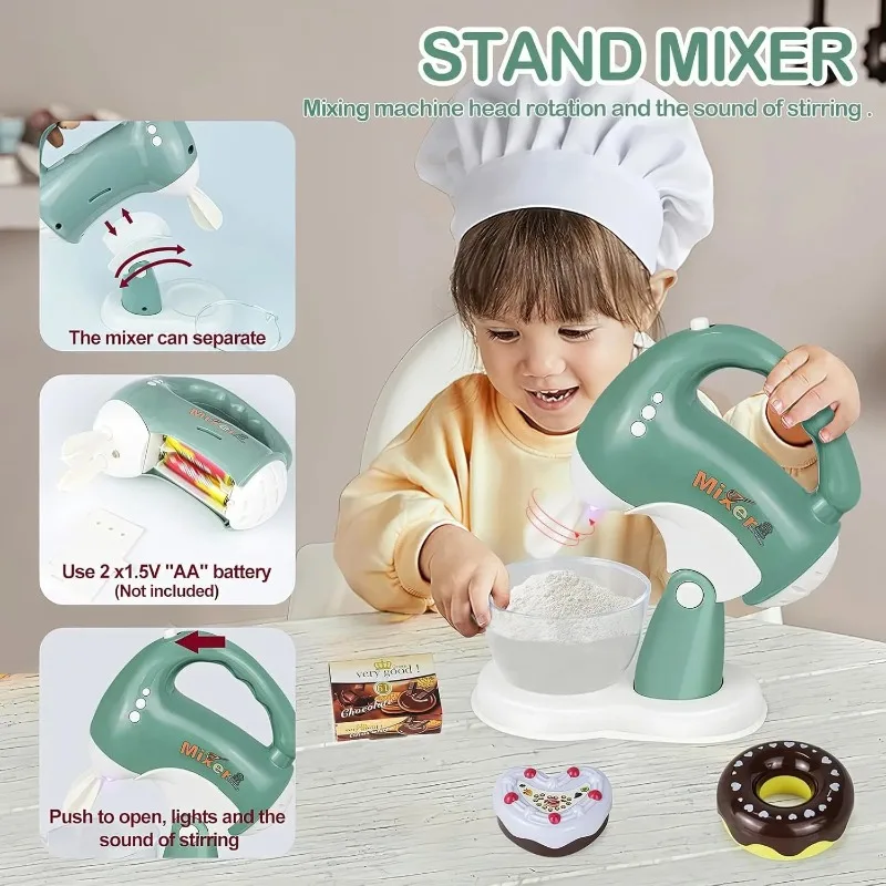 Fai finta di giocare con elettrodomestici da cucina giocattolo con suono e luce caffettiera macchina mixer tostapane frullatore cucina per bambini playset regali