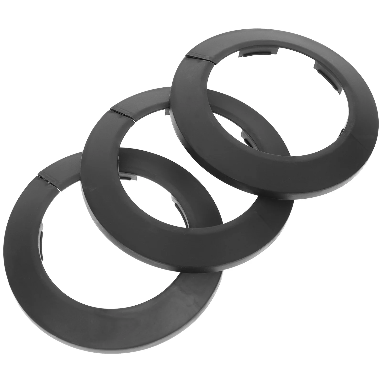 10Pcs Plumbing Pipe Decorative Covers Collar PVC Reusable Escutcheon Plates for Water Faucets Radiators Gas Valve