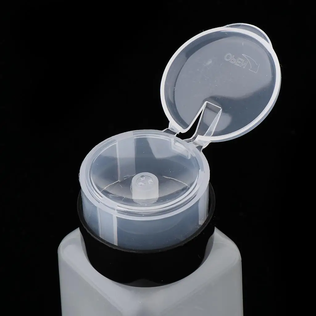 250ml removedor de limpeza de esmalte de unha dispensador de bomba vazia garrafa de plástico