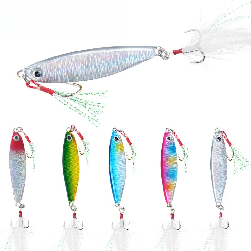 1 Stück 7/15/20/30g Metall-Jig Angelköder Bass-Angeln Slow Jigs Gewichte Holographischer Schleppköder Salzwasser-Köder Isca Künstlicher Fischköder