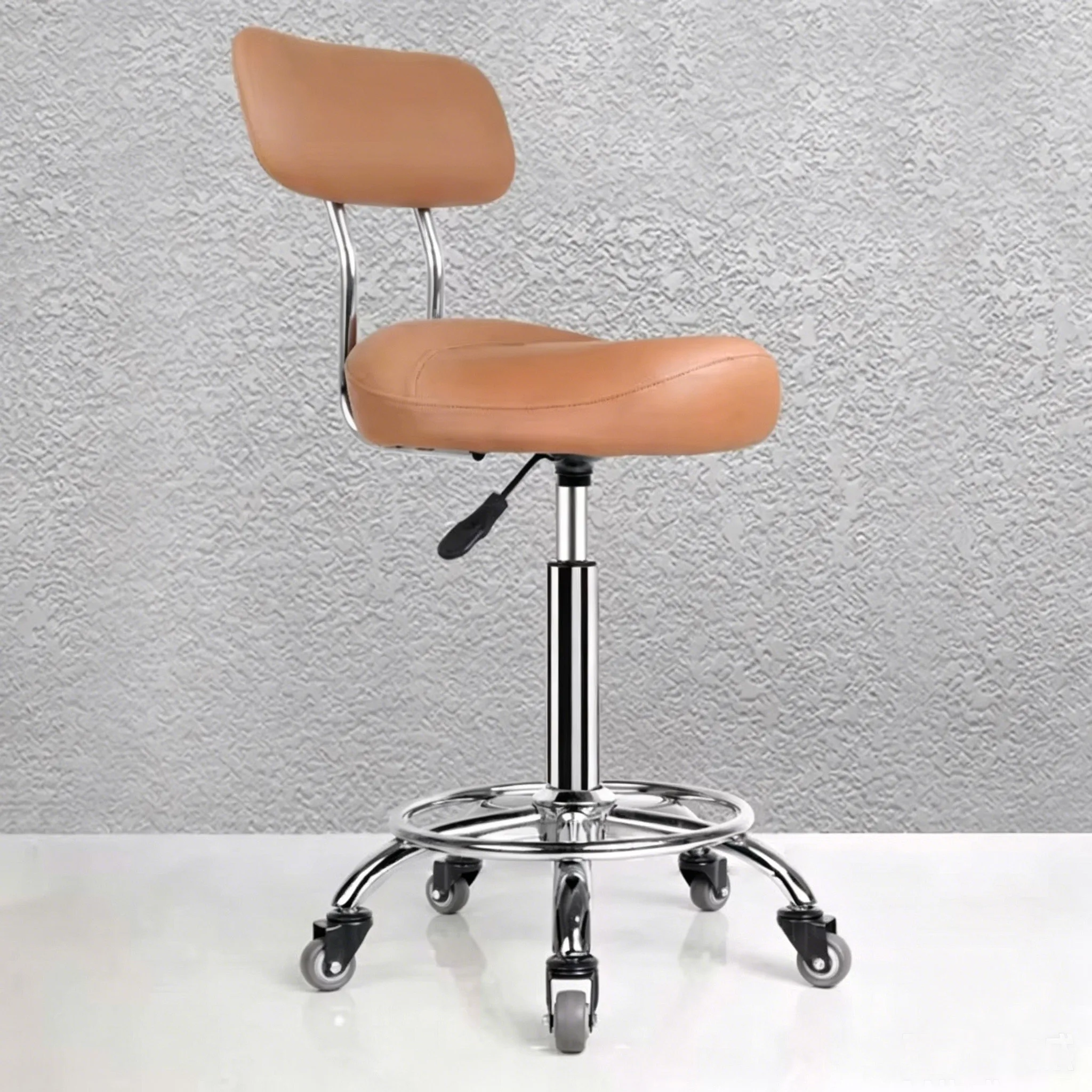 Stylist Hair Explosion-proof Barber Chairs Hotel Kitchen Lifting Rotation Chair Multifunctional Household High Stool with Wheels