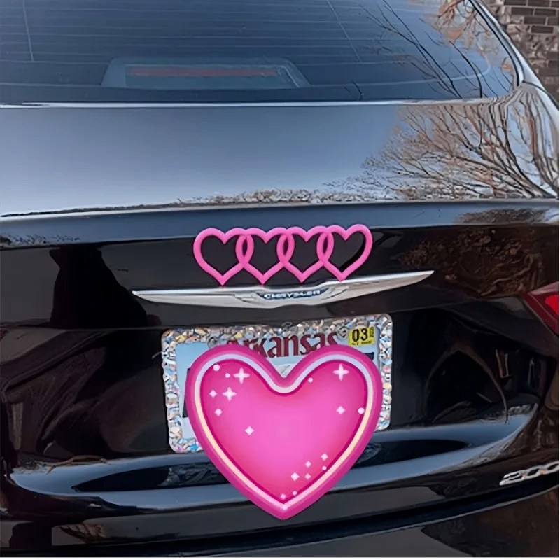 Audi logo modified Love four ring tail logo Caring type logo A3A4A6LQ5 decorative rear logo Tiktok