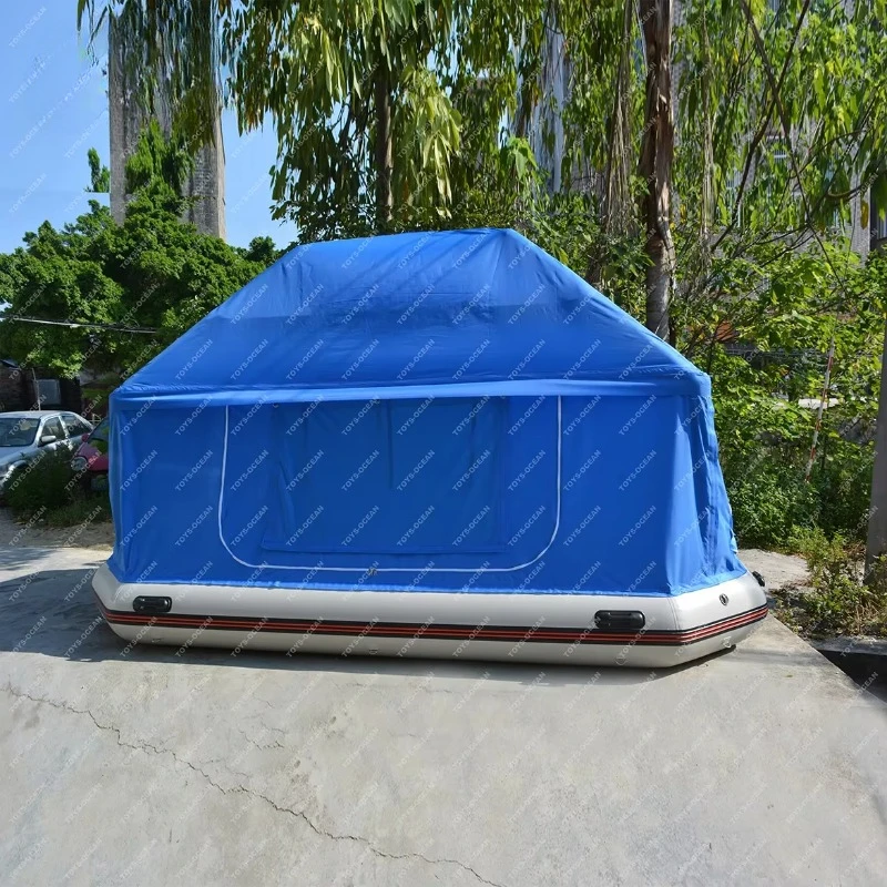 Customize High Quality PVC Glamping Tent Outdoor Camping Tent Waterproof Inflatable Tent With Inflatable Pad