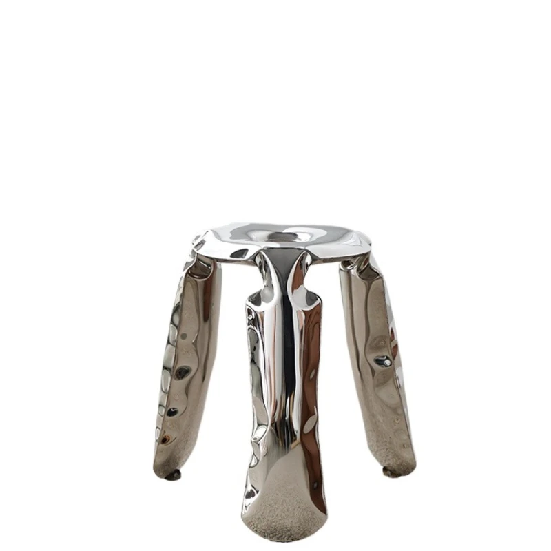 

Stainless steel creative balloon stool, home living room inflatable low stool
