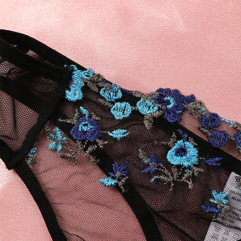 Transparent Embroidery New Heilan Lace Sexy Lingerie Women Underwear Fairy Brief Set Delicate Bra Kit Push Up Erotic Breves Sets