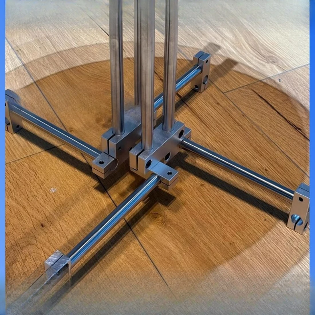 Optical axis coffee table acrylic sofa round stainless steel mobile living room home creative simple tea table small apartment