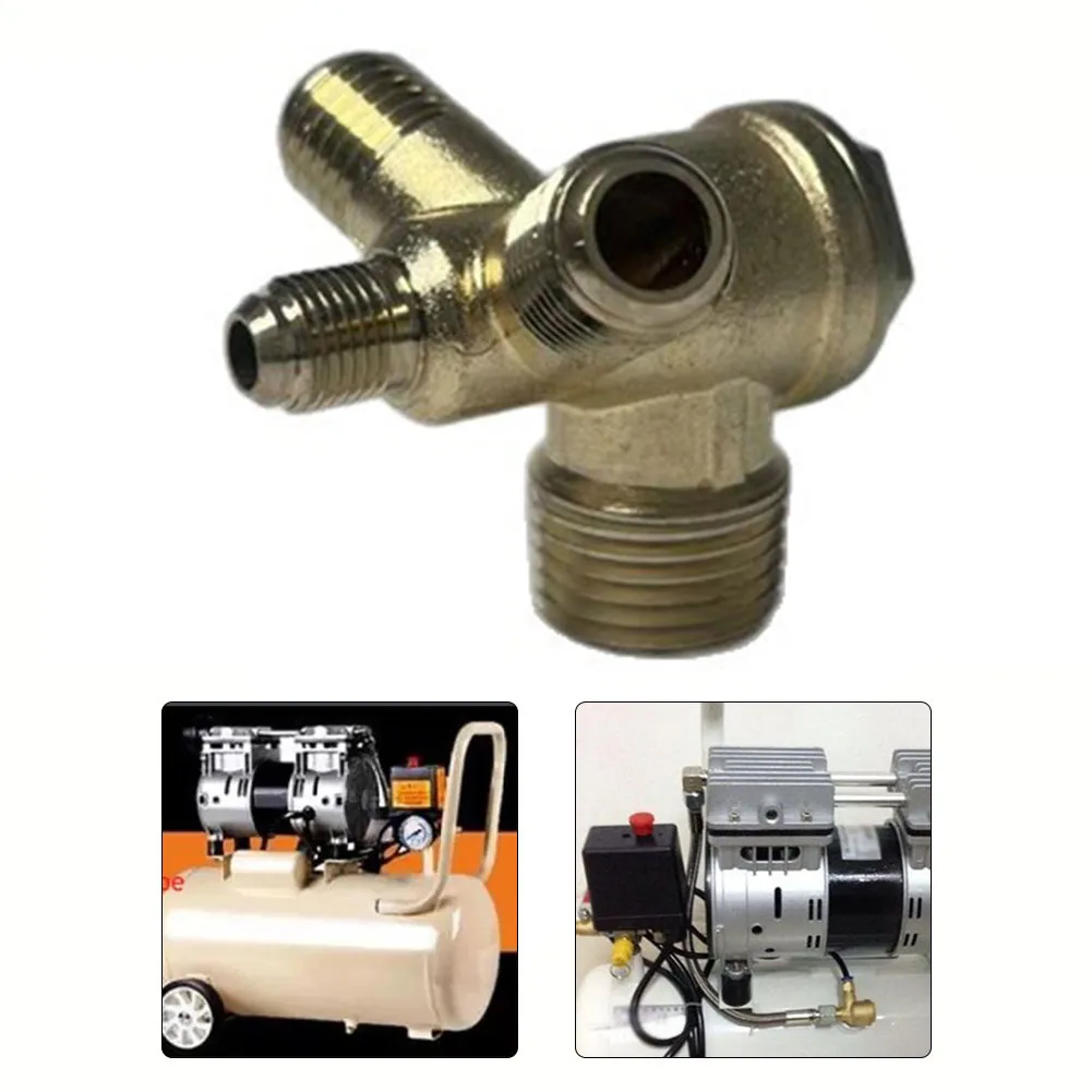 1pcs V Type Check Valve 4 Way Connector Pressure Fitting 16mm 20mm For Air Compressor Installations Air Pump Parts Backflow Stop