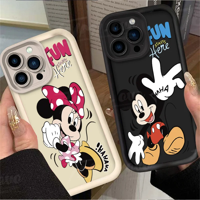 Disney Mickey Mouse Minnie Phone Case for Samsung Galaxy S24 Ultra S23 FE S22 S21 Plus FE A54 A34 A14 A73 A53 A33 5G Soft Cover