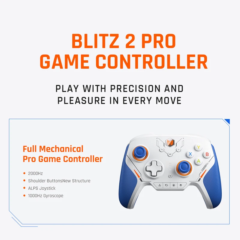 BIGBIG WON Blitz 2 Pro Wireless Controller 2000Hz return rate APEX somatosensory Controllers Support PC / NS for Myth Wukong