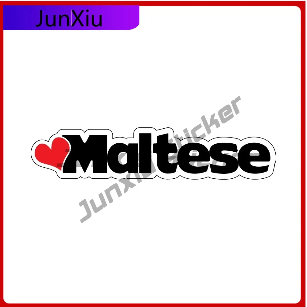 

Heart Maltese Word Vintage Car Laptop Window Bumper Waterproof Vinyl Decal Accessory Cool Unique Funny Cute Cute Cool Vintage