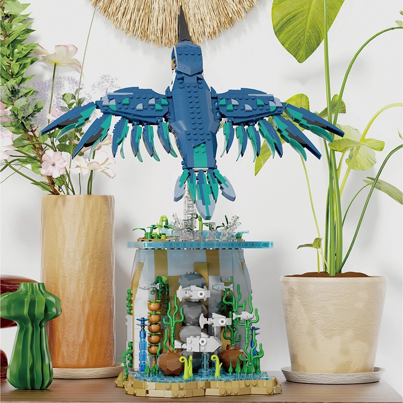 1310pcs Kingfisher Bird Building Blocks Set,DIY Animal Model Kit,Toy for Kids Adult Teen,Home Decor,Creative Christmas Gift Idea