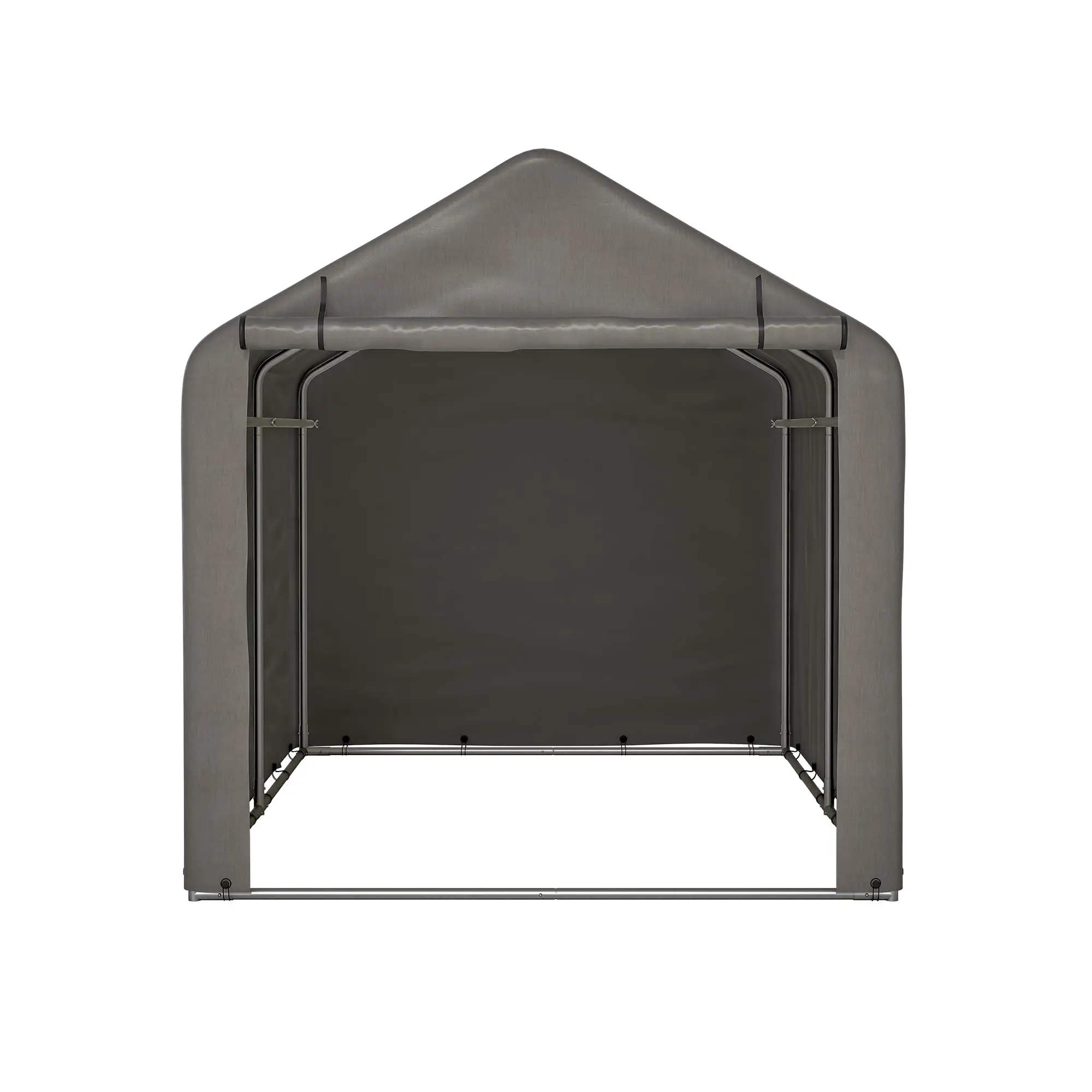 Fietsgarage 157 x 218 x 166 cm, tuinschuur, gereedschapsschuur, opbergtent, carportuitrustingent, donkergrijs